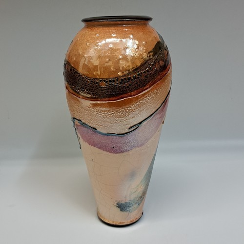 #230401 Raku Glitter Glaze 10.5x5 $42 at Hunter Wolff Gallery